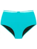 Gloria Coelho string-detail high-rise bikini briefs - Blue