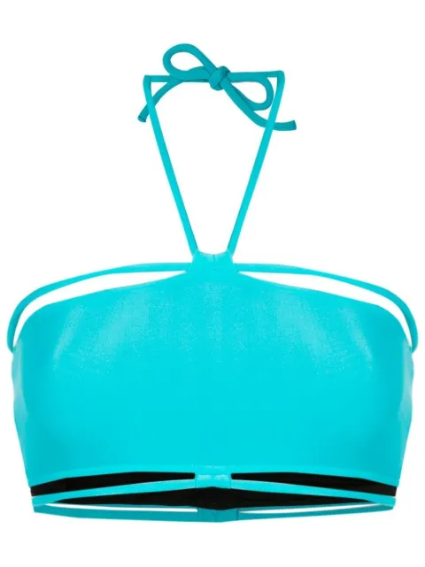 Gloria Coelho halterneck string-detail bikini top