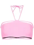 Gloria Coelho halterneck string-detail bikini top - Pink