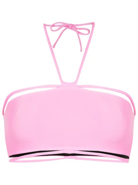 Gloria Coelho halterneck string-detail bikini top 