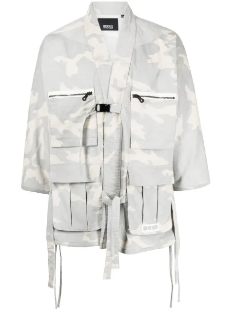 Mostly Heard Rarely Seen chamarra de pana con estampado militar