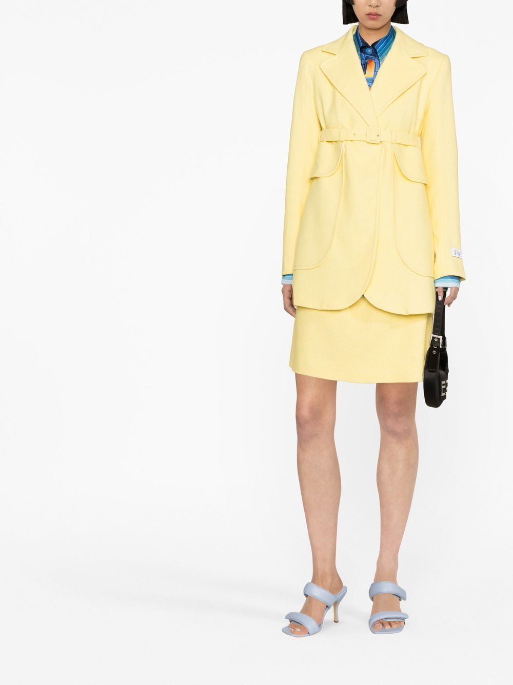 Shop Patou A-line Mini Skirt In Yellow