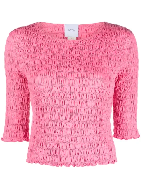Patou smocked cotton T-shirt