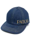 Patou logo-embroidered denim cap - Blue