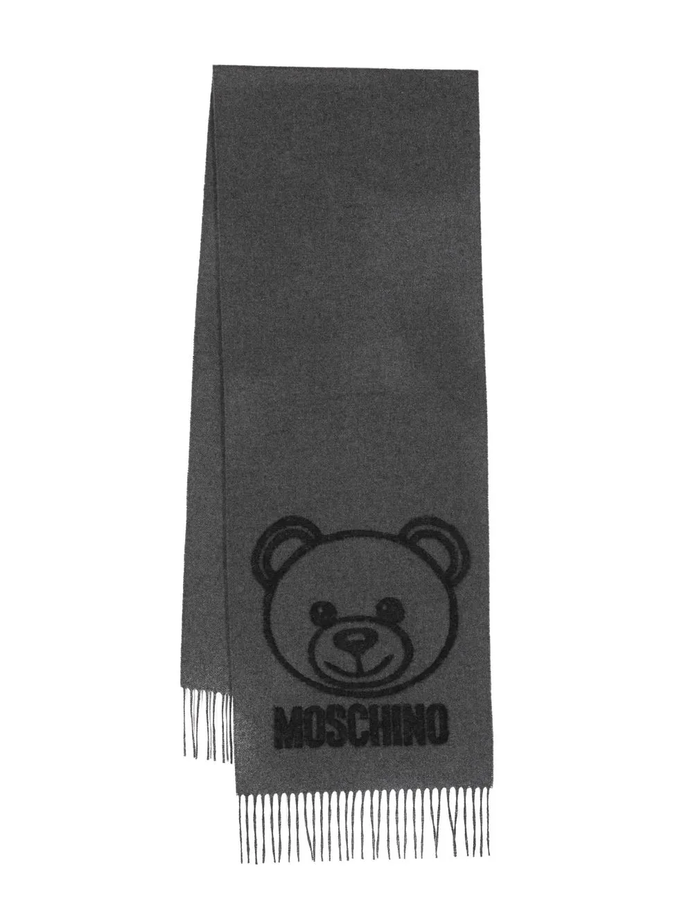 

Moschino mascada con motivo Toy Bear - Gris