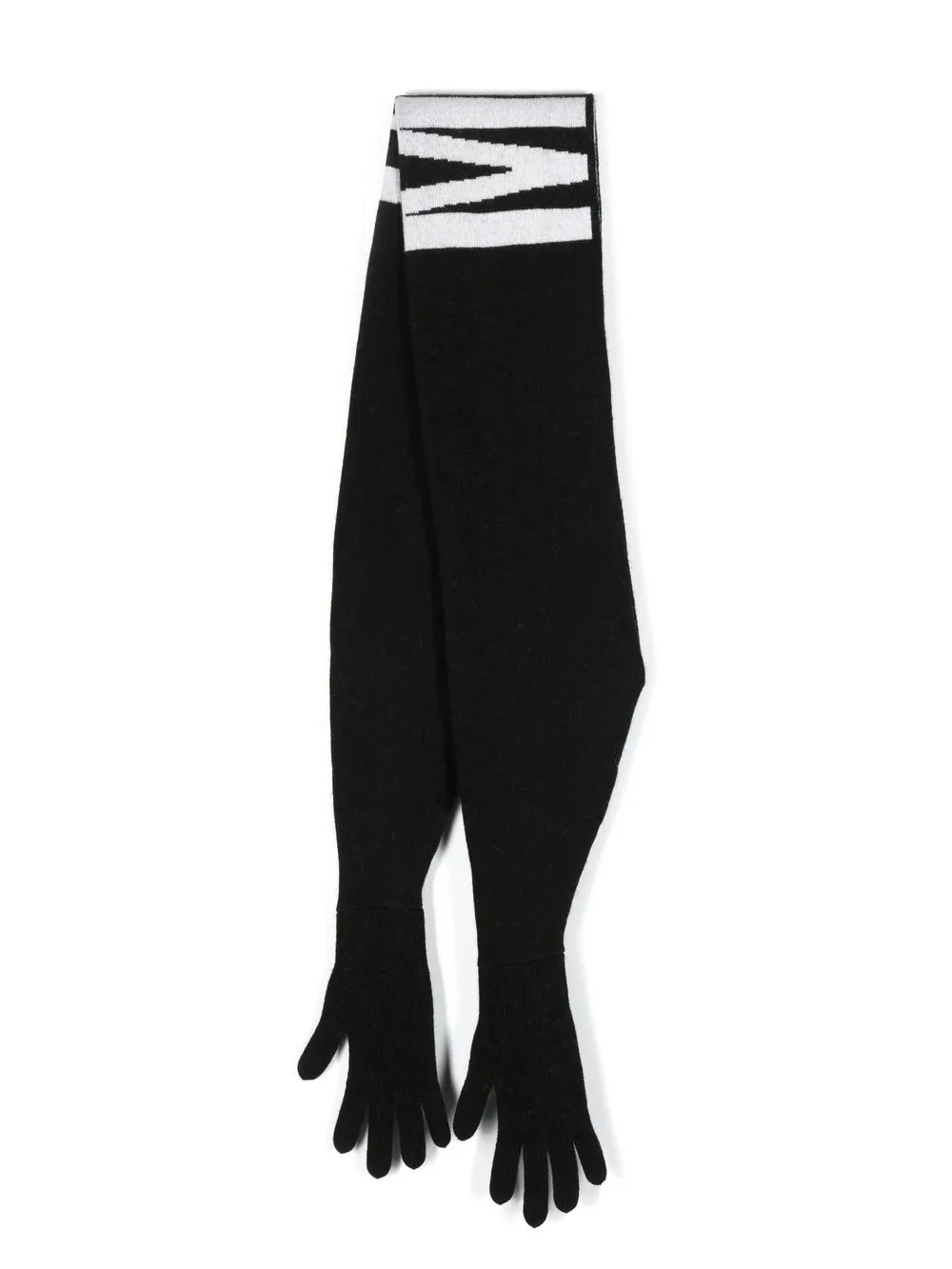 

Moschino logo-detail glove scarf - Black