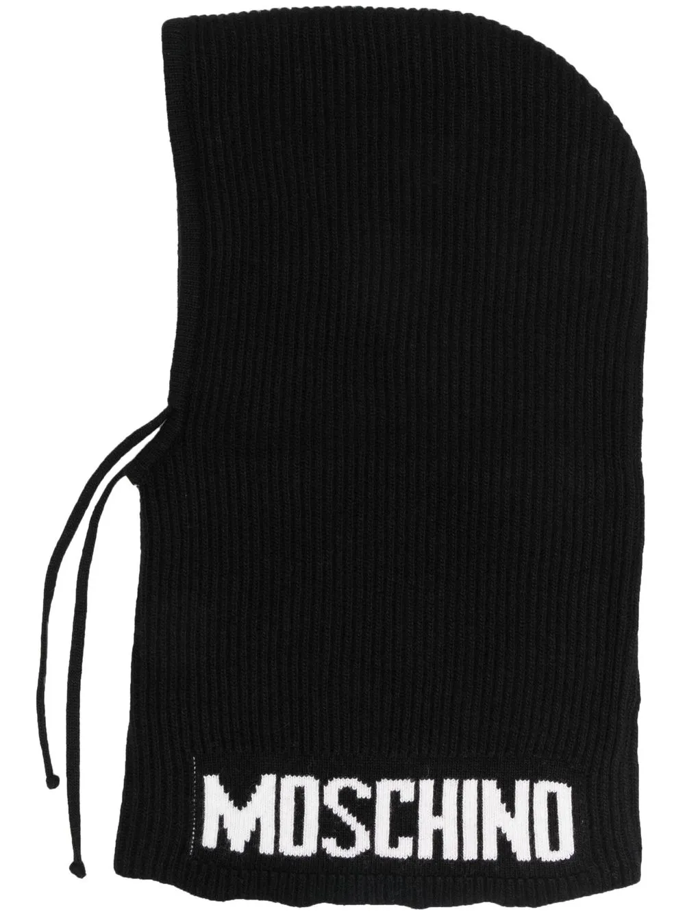 

Moschino logo-detail knit hoodie - Black
