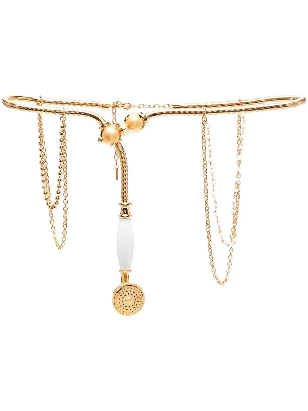 

Moschino Shower Head chain belt - Gold