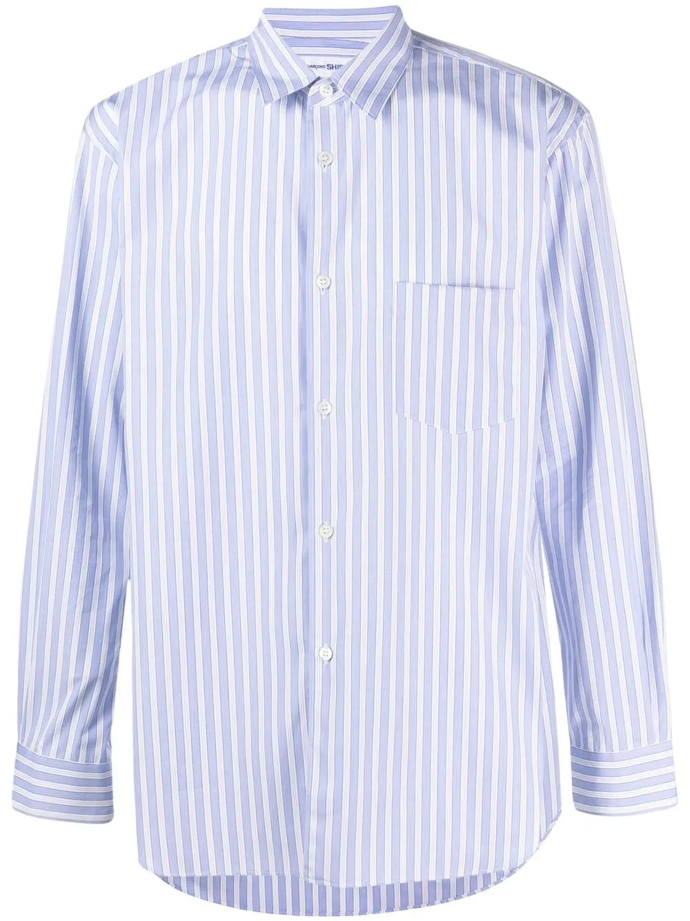 

Comme Des Garçons Shirt camisa con estampado de rayas diplomáticas - Azul