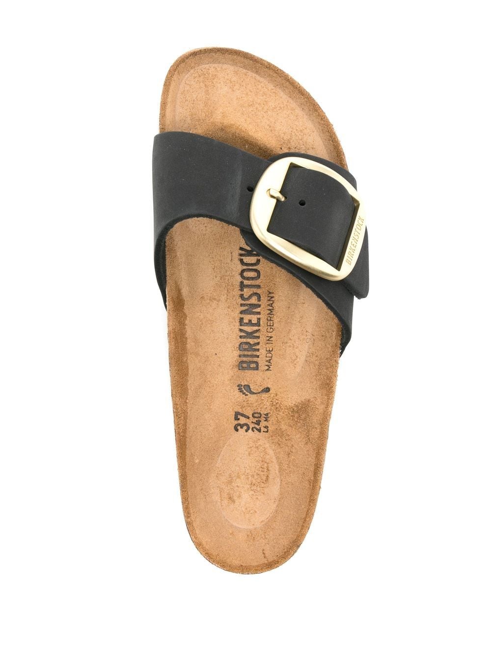 Shop Birkenstock Madrid Buckle-detail Slide Sandals In Brown