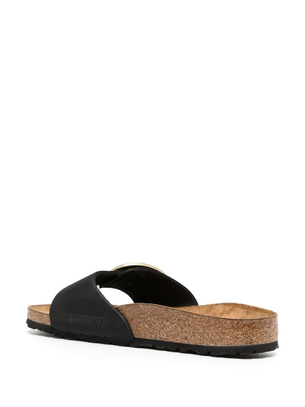 Shop Birkenstock Madrid Buckle-detail Slide Sandals In Brown