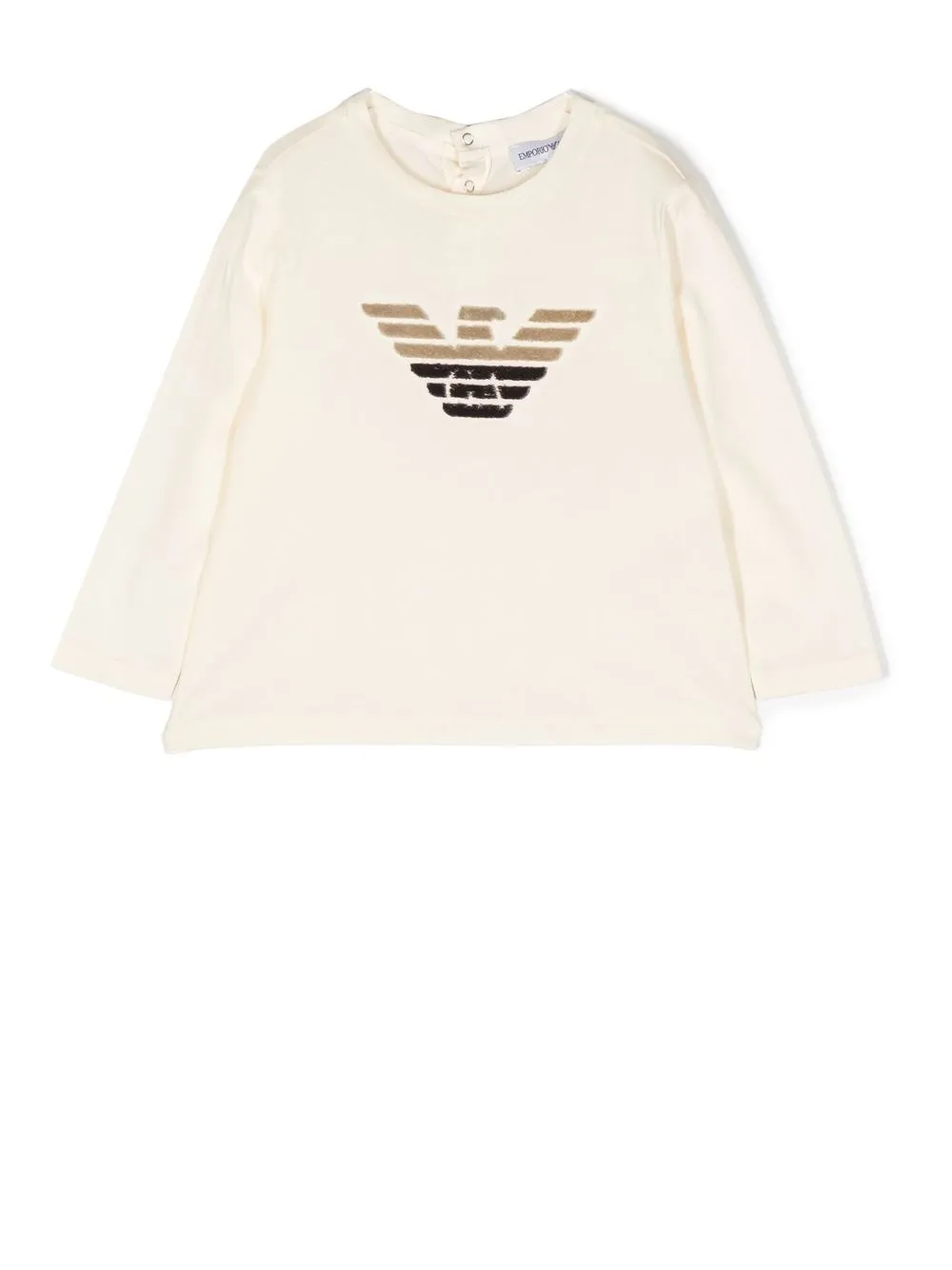 

Emporio Armani Kids fleece-logo long sleeve T-shirt - Neutrals