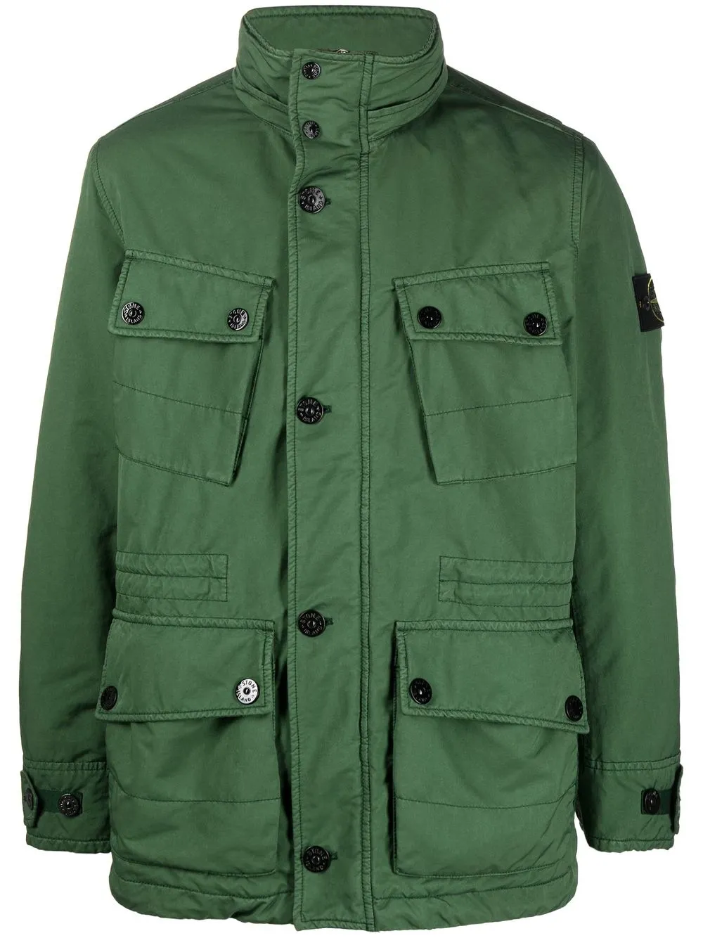

Stone Island padded button-up jacket - Green