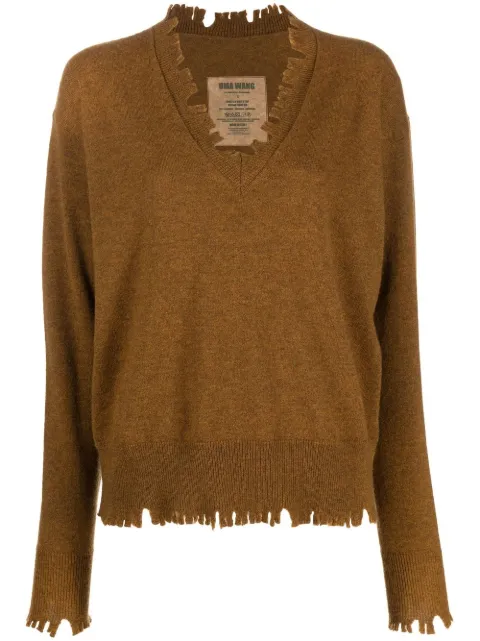 Uma Wang raw-cut V-neck jumper