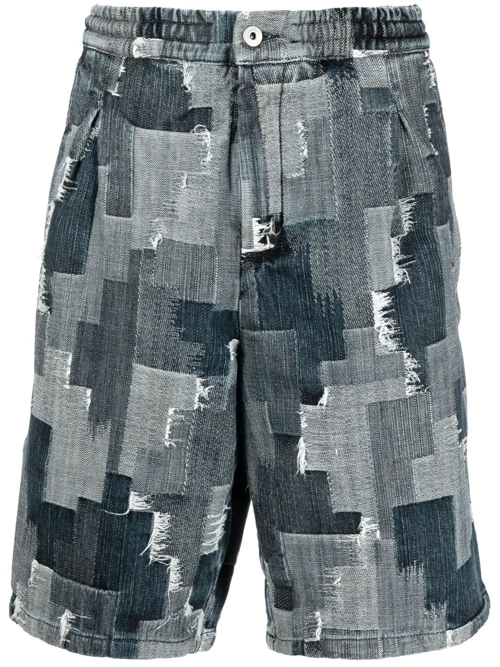 

Marcelo Burlon County of Milan shorts de mezclilla con diseño patchwork - Azul