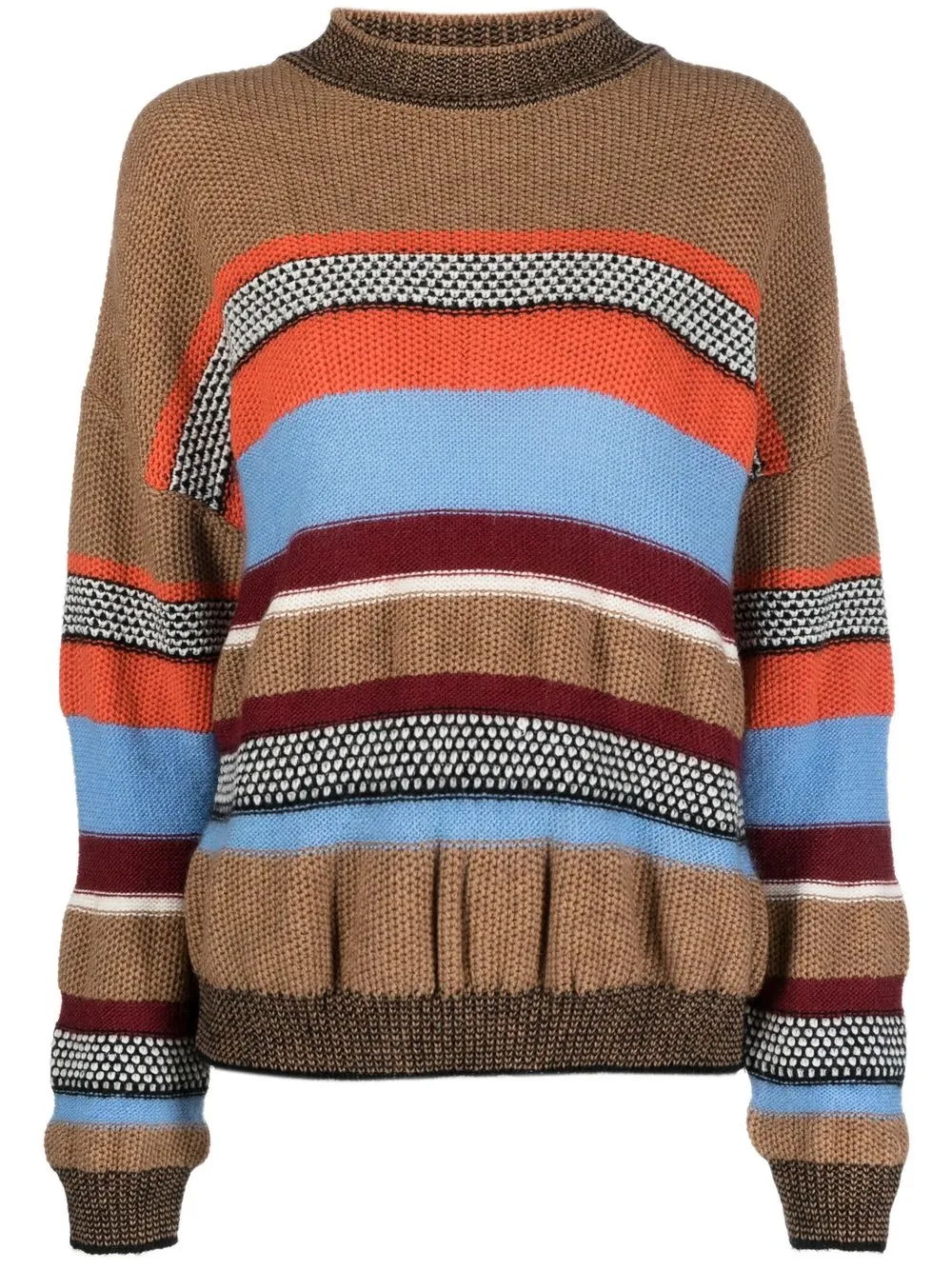 

Tela chunky-knit striped jumper - Brown