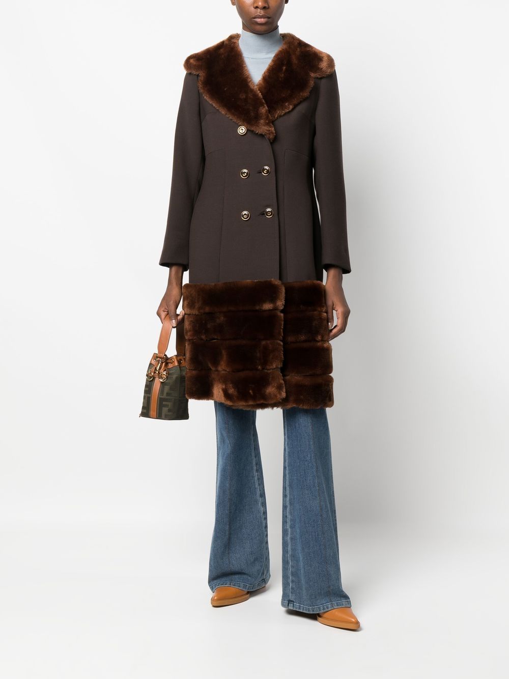 A.N.G.E.L.O. Vintage Cult Lammy coat - Bruin