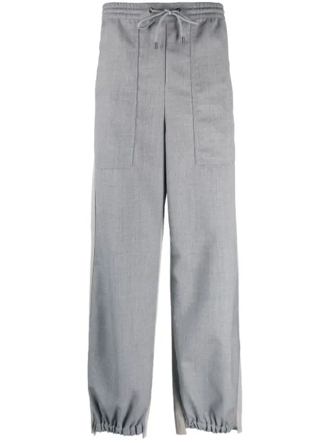 two-tone elasticated waist trousers
