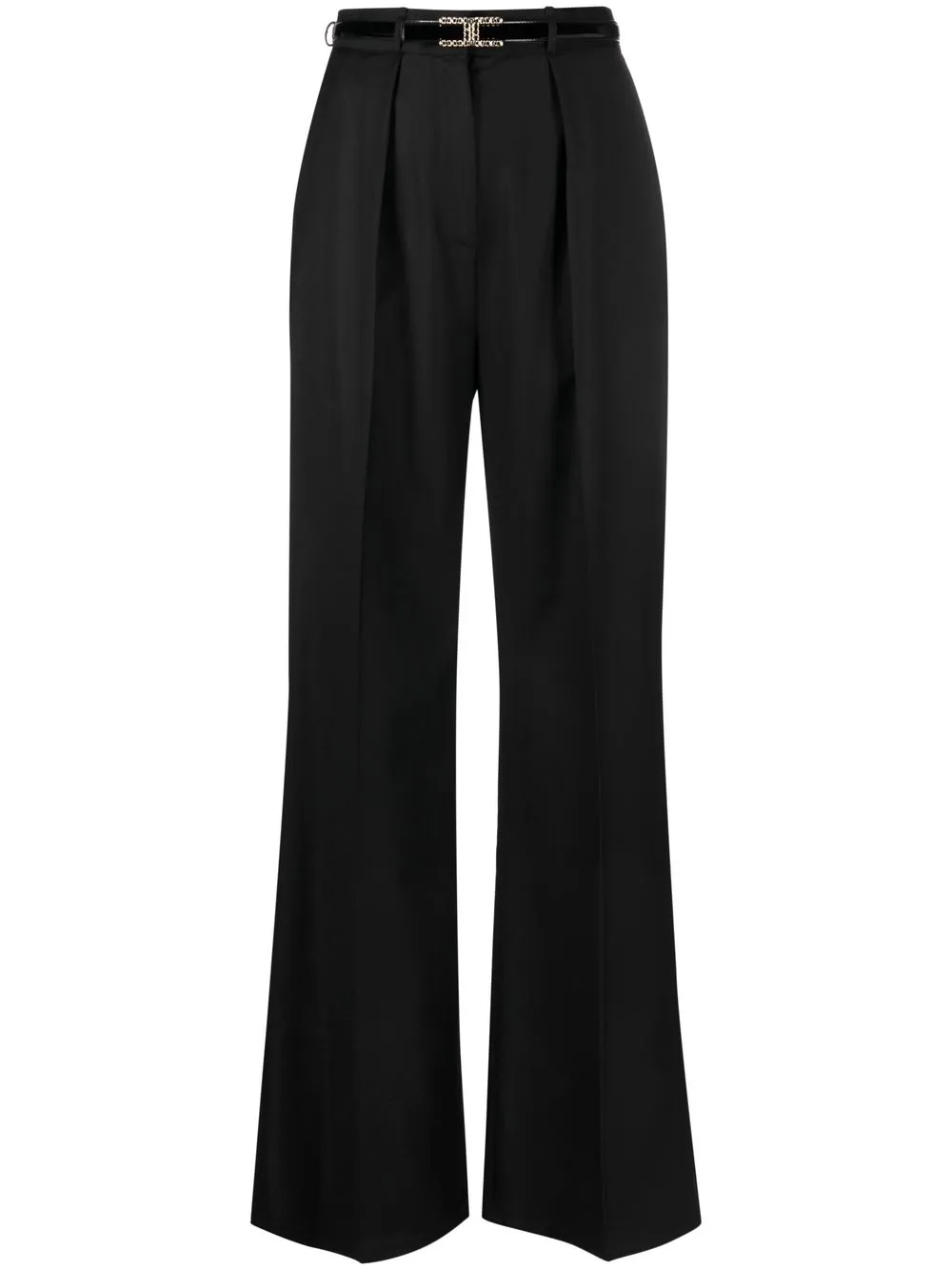 

Elisabetta Franchi belted wide-leg trousers - Black