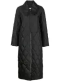 GANNI quilted ripstop coat - Black