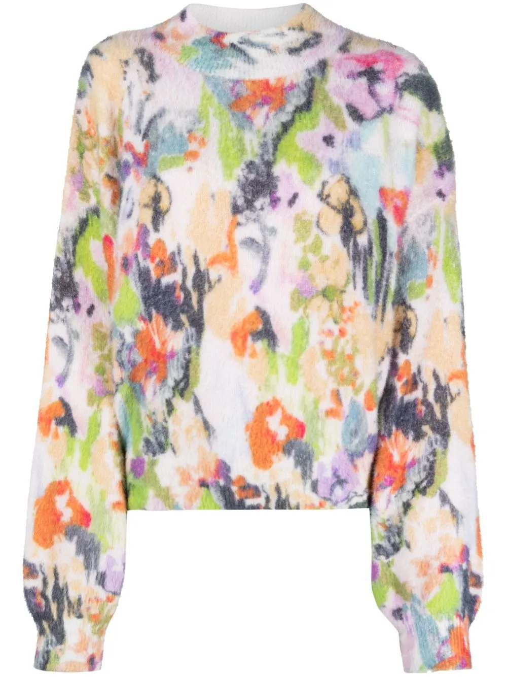 

Stine Goya floral-print high neck jumper - White