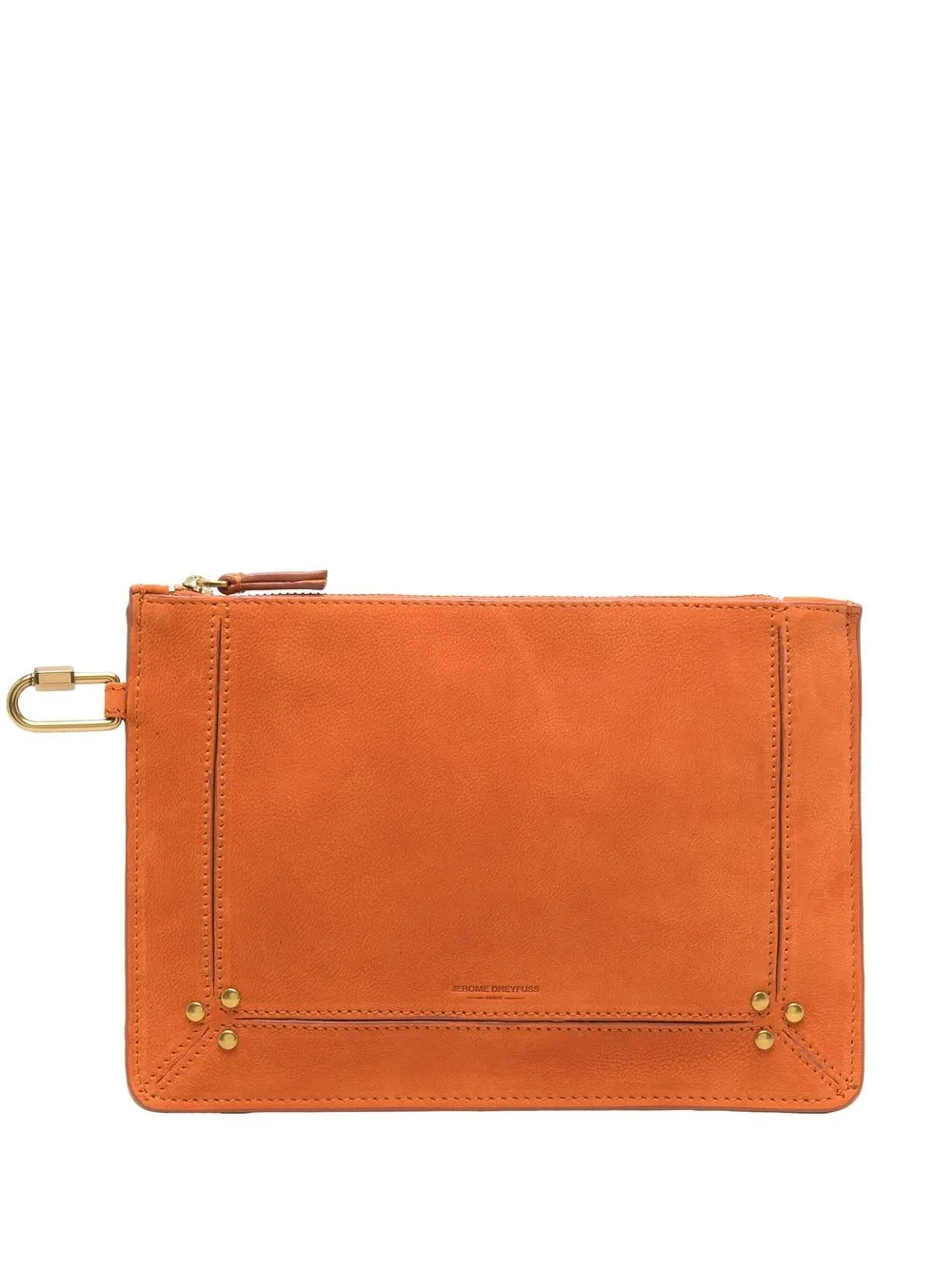 

Jérôme Dreyfuss embossed-logo detail clutch bag - Orange