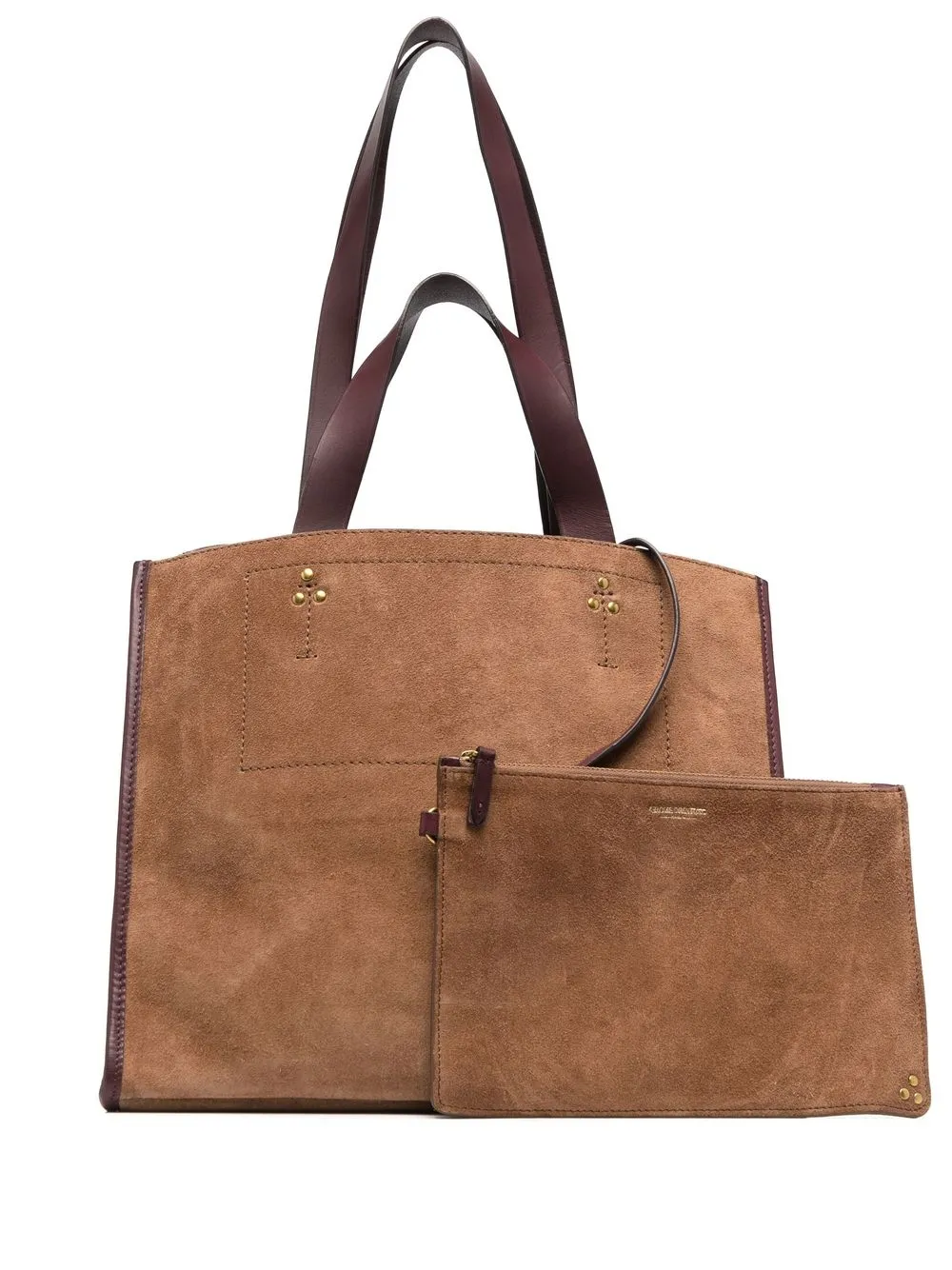 

Jérôme Dreyfuss Léon split suede tote bag - Brown