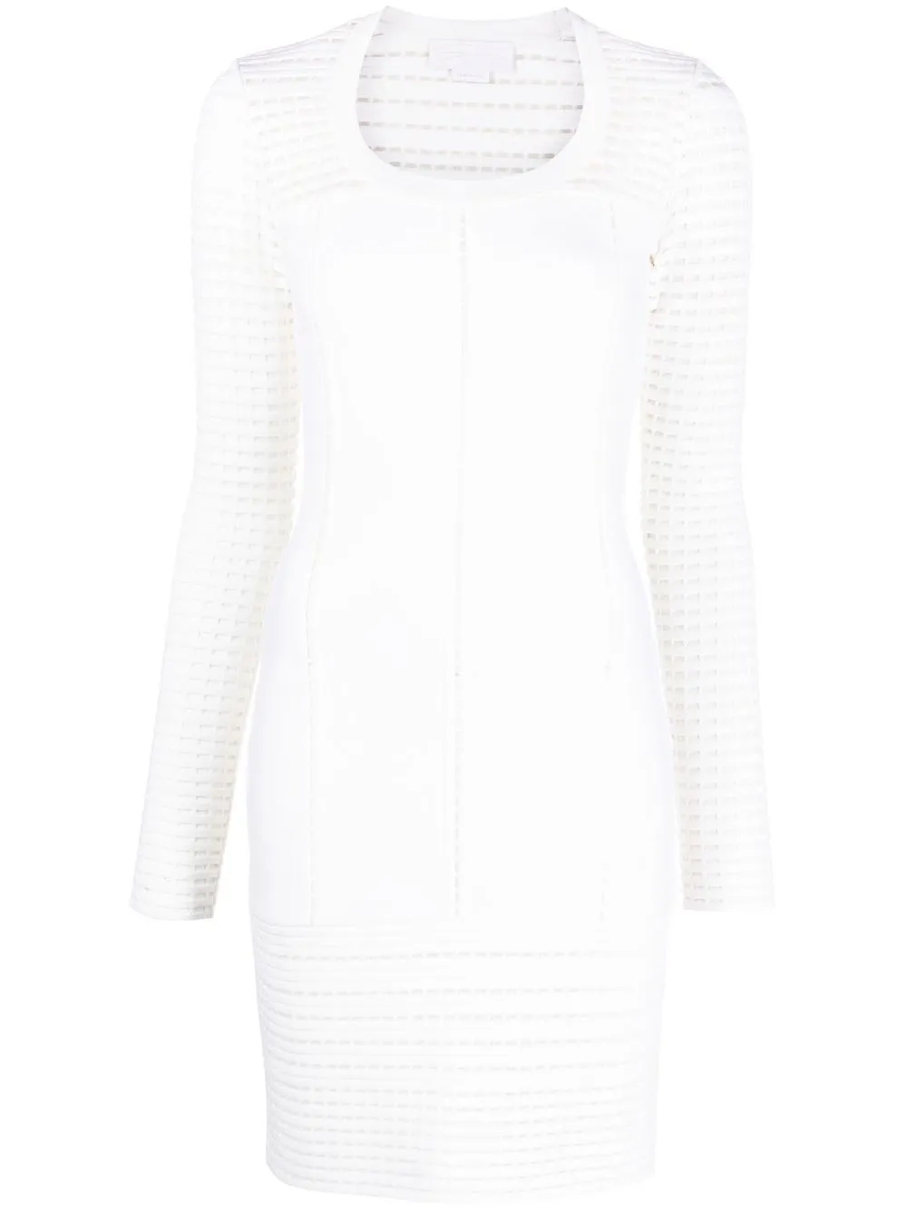 

Genny laser-cut mini dress - White
