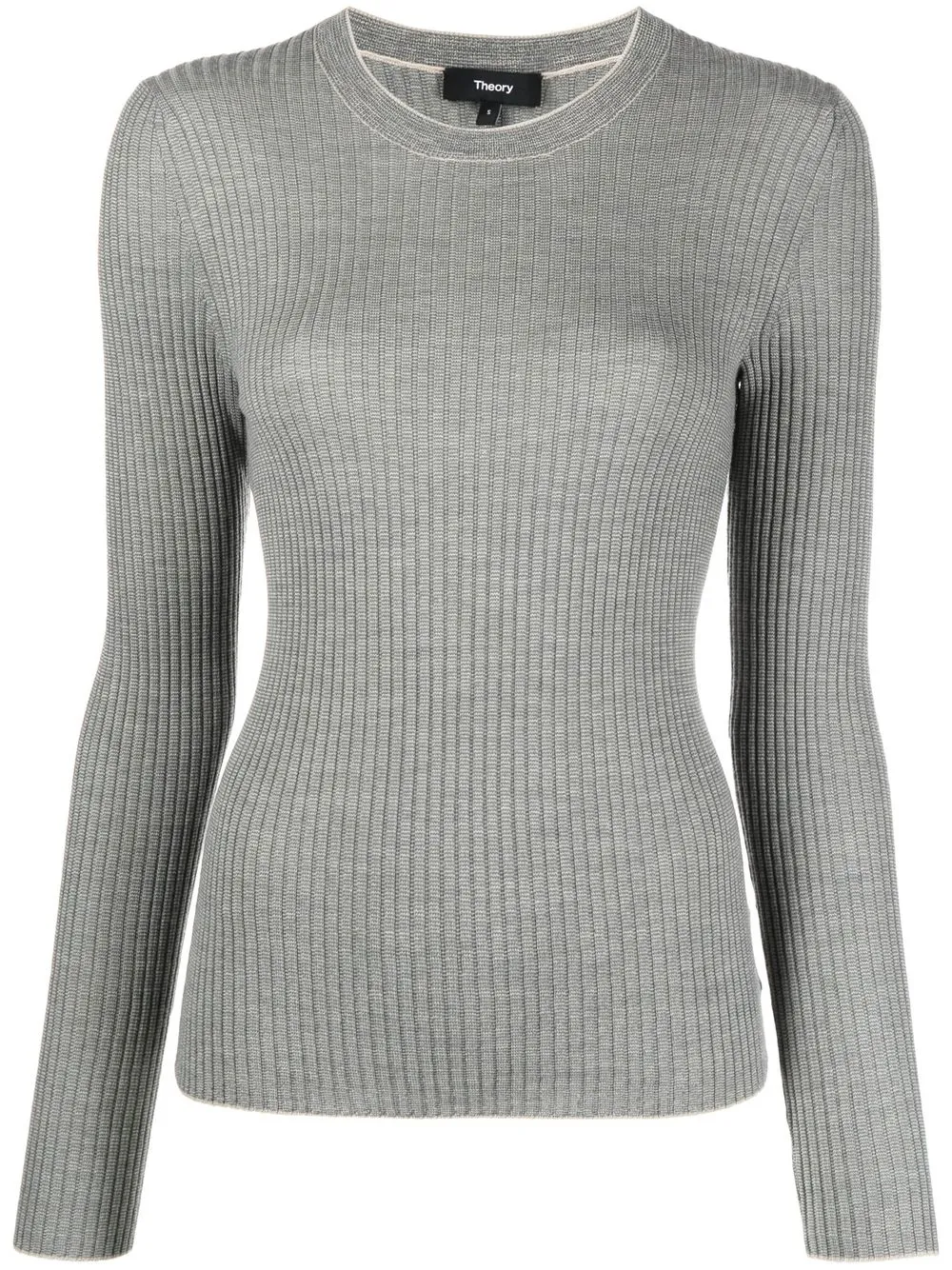 

Theory ribbed-knit long-sleeved top - Grey