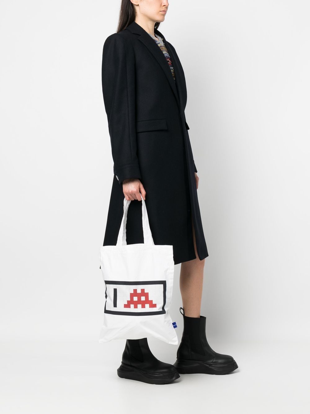 Comme Des Garçons Shopper met grafische print - Wit