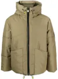 BARROW logo-patch hooded padded jacket - Green