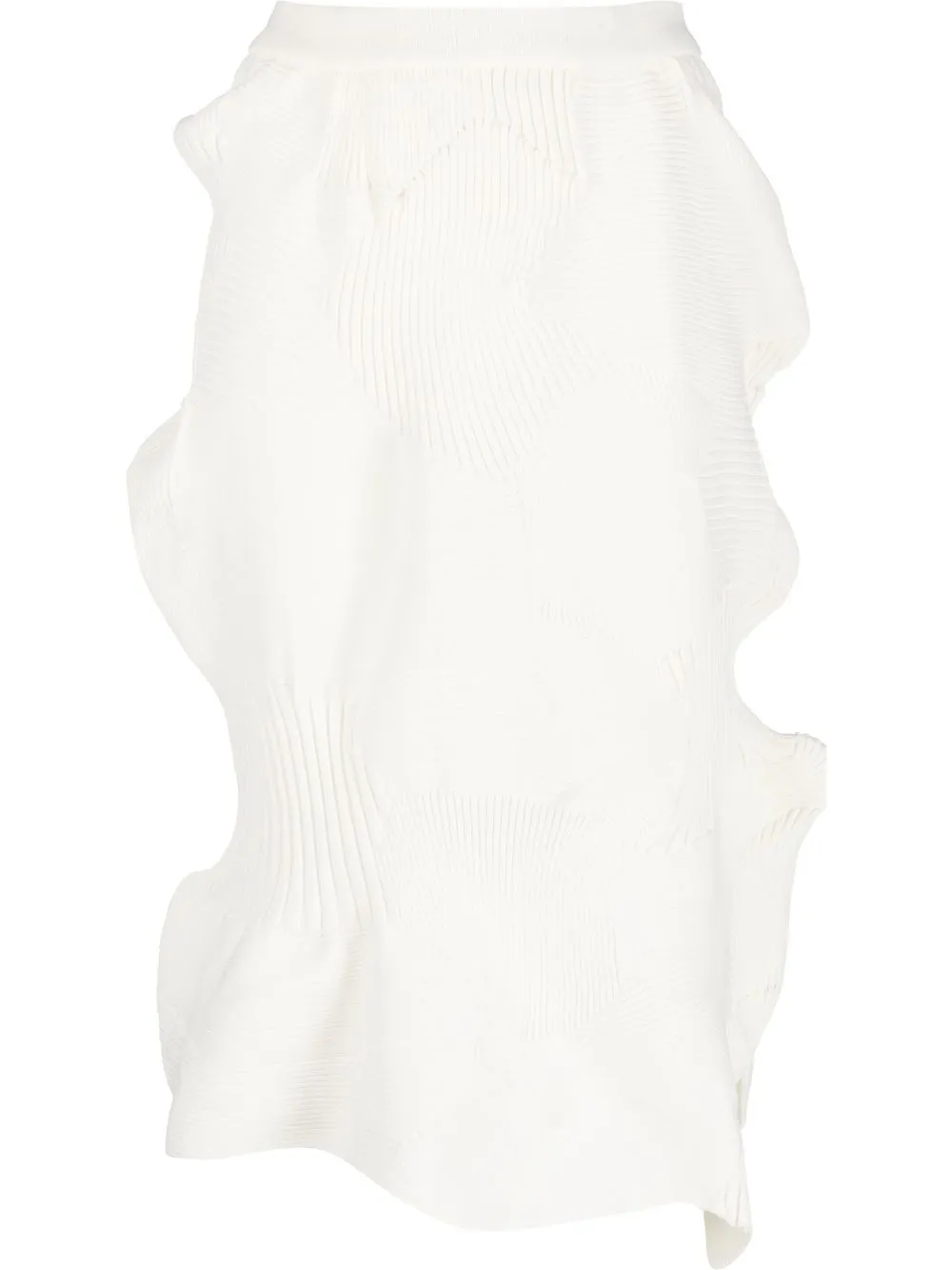 

Issey Miyake asymmetric knitted skirt - Blanco