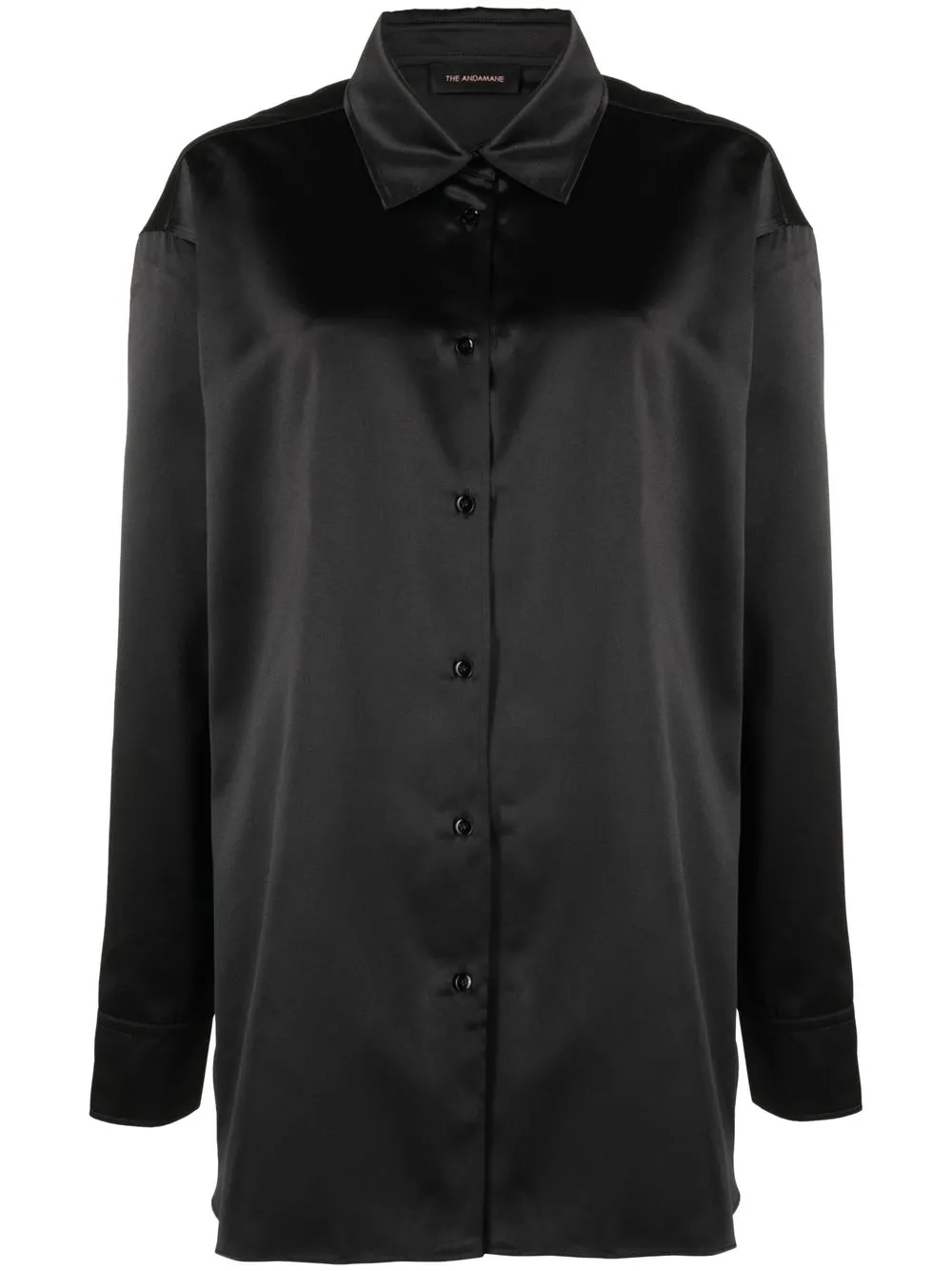 

THE ANDAMANE satin-finish long-sleeve shirt - Black