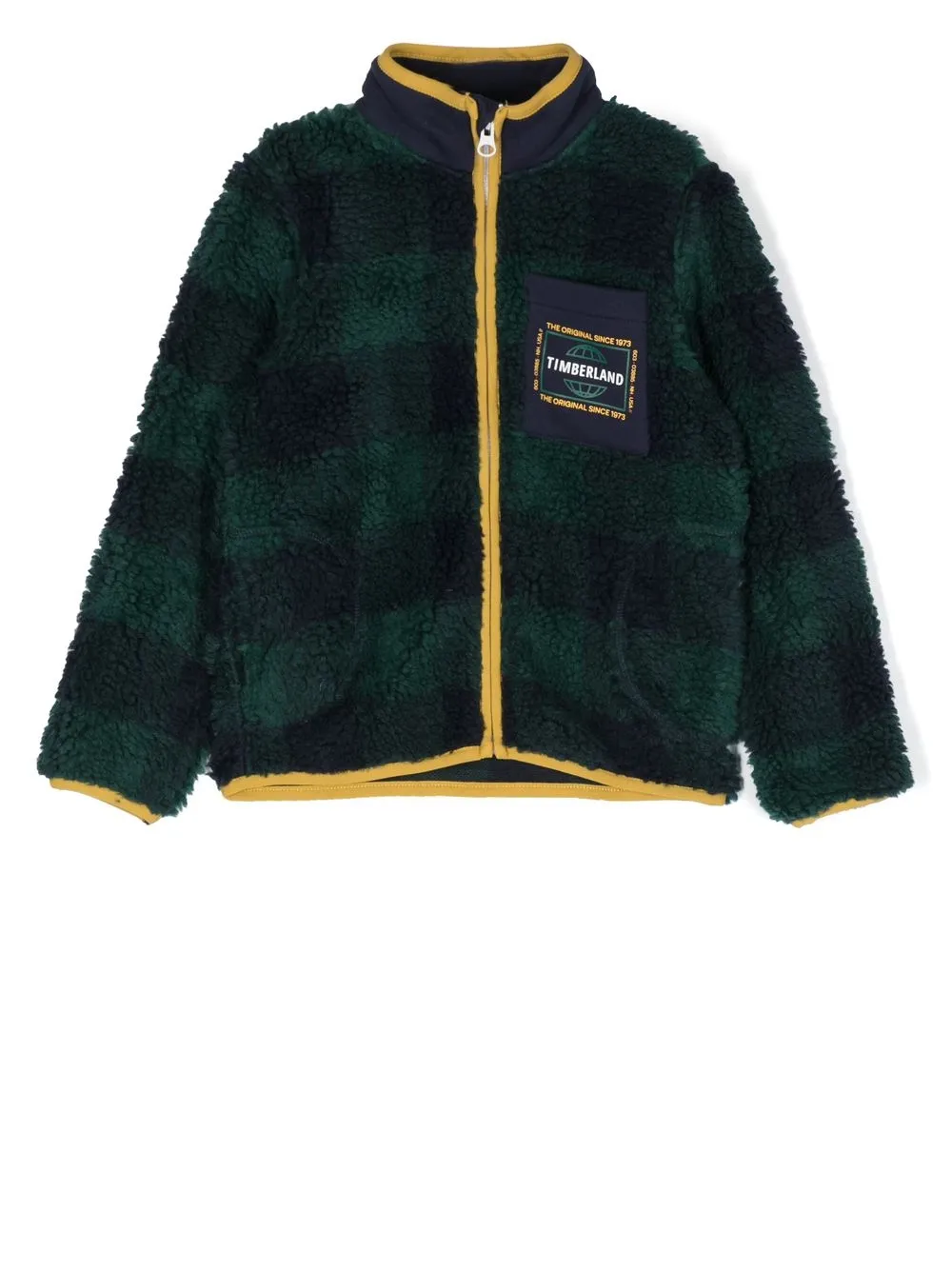

Timberland Kids faux fur checked jacket - Green