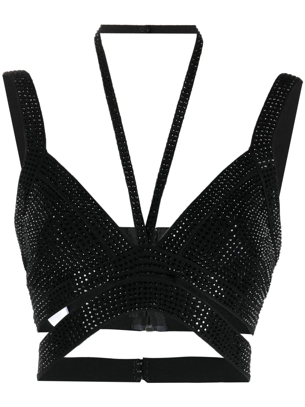 

ANDREĀDAMO crystal-embellished bralette - Black