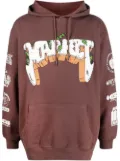 MARKET graphic-print drawstring hoodie - Brown