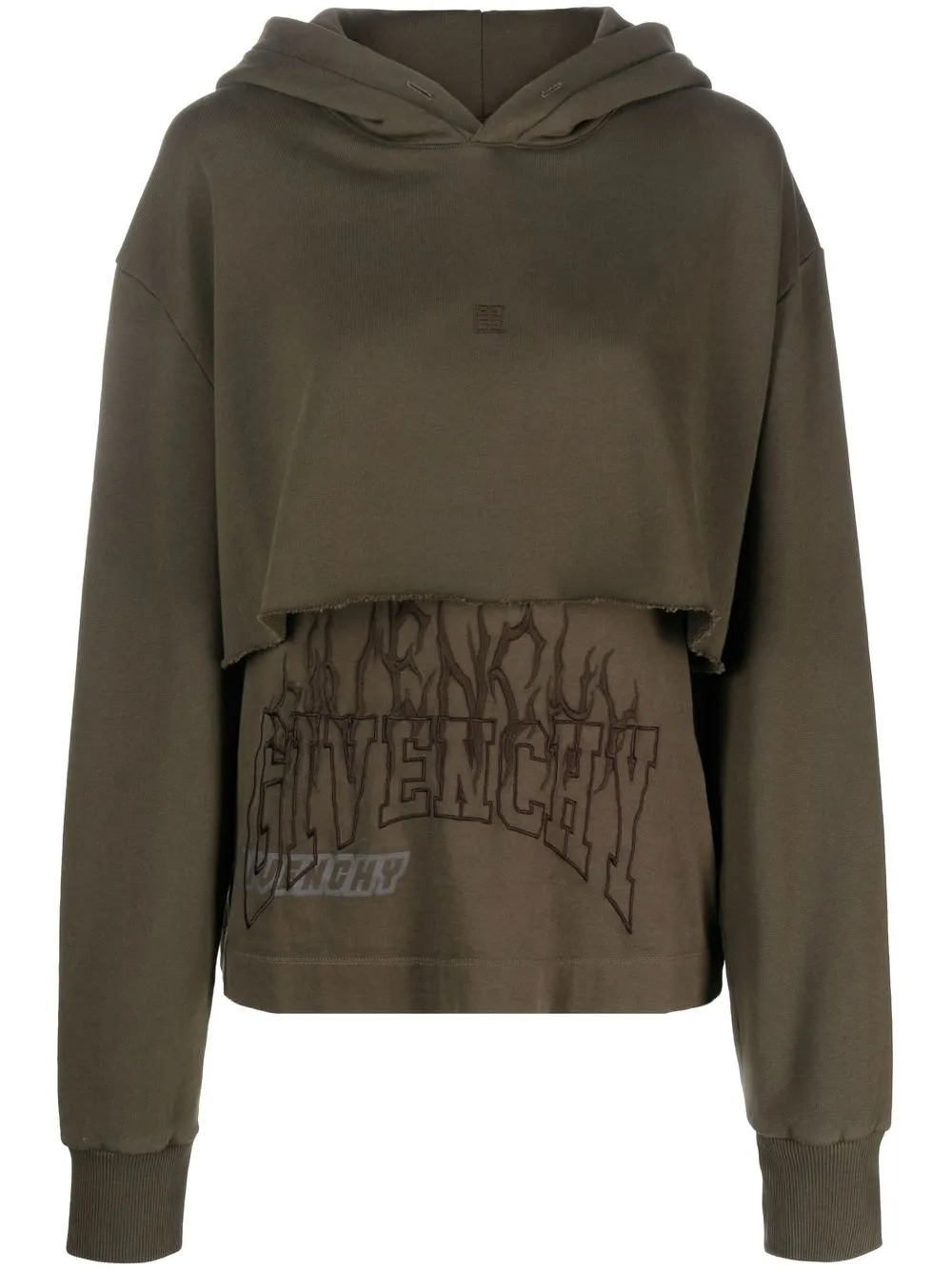 Givenchy 4G layered hoodie | Green | Image 1