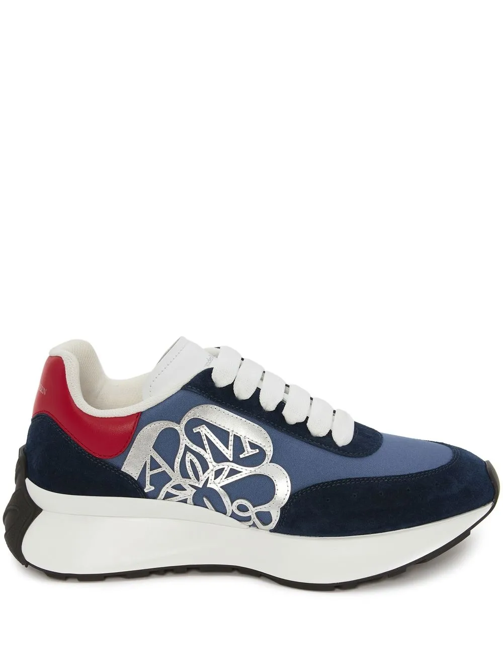 

Alexander McQueen panelled low-top sneakers - Blue