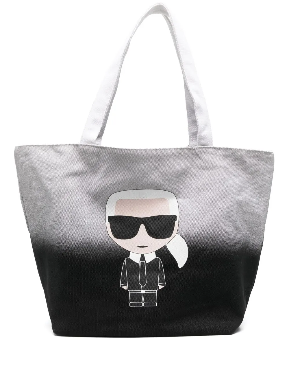 

Karl Lagerfeld ombré Karl-print tote bag - Black