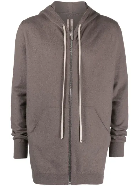 Rick Owens hoodie con cierre y cordones