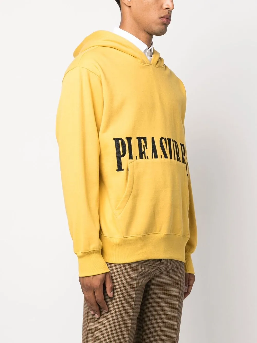  Pleasures Hoodie Mit Logo Stickerei   Gelb 
