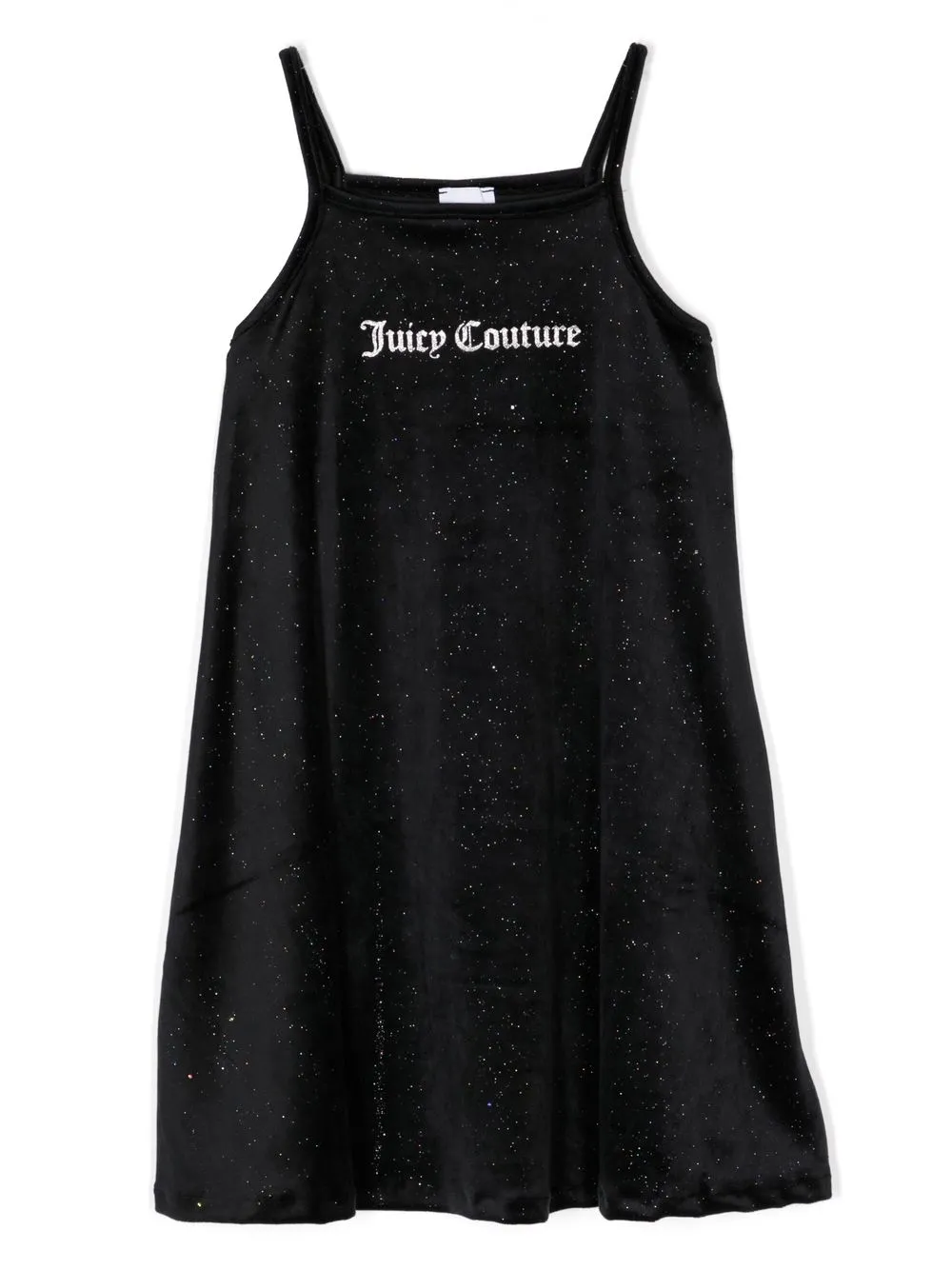 

Juicy Couture Kids logo-print velour dress - Black