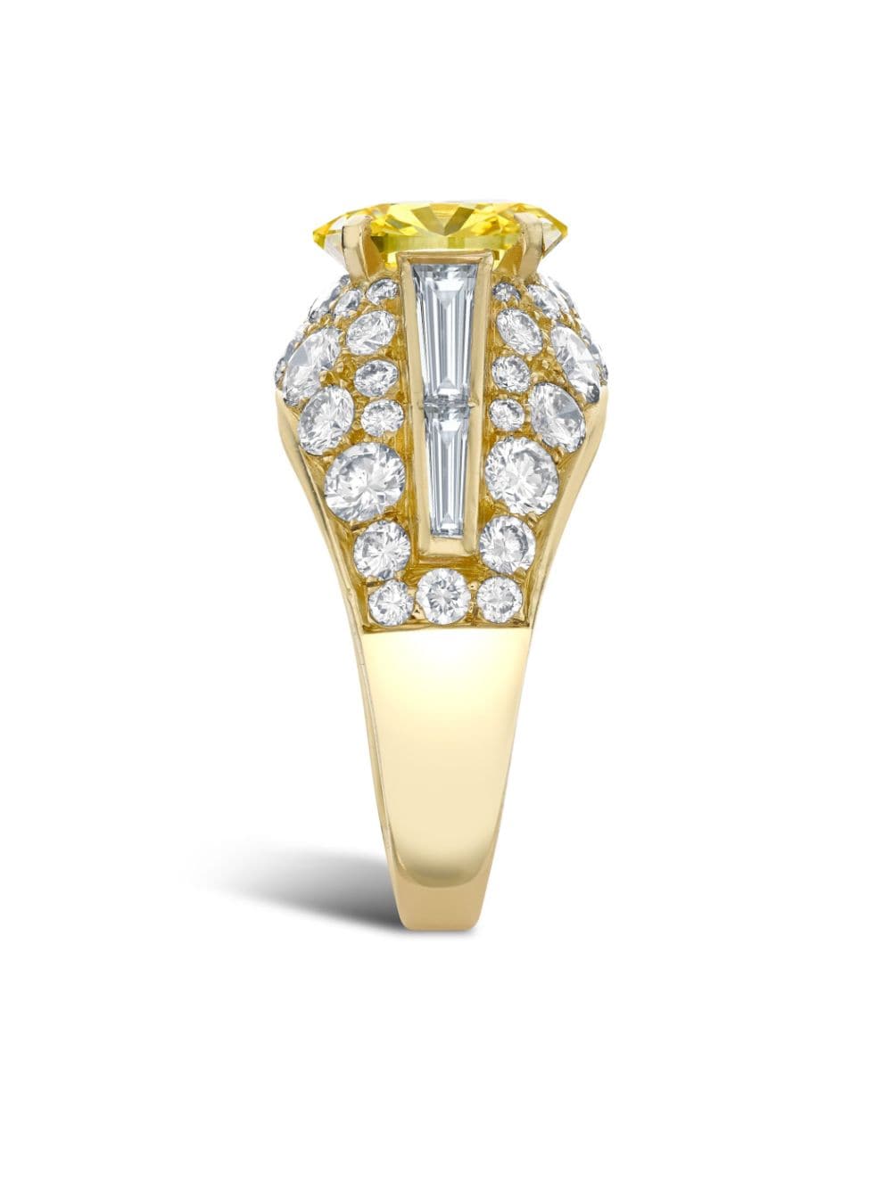 Pre-owned Bvlgari Trombino Diamond Ring In Yellow