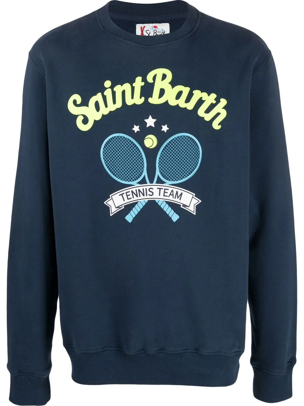 

MC2 Saint Barth logo-print crew neck jumper - Blue