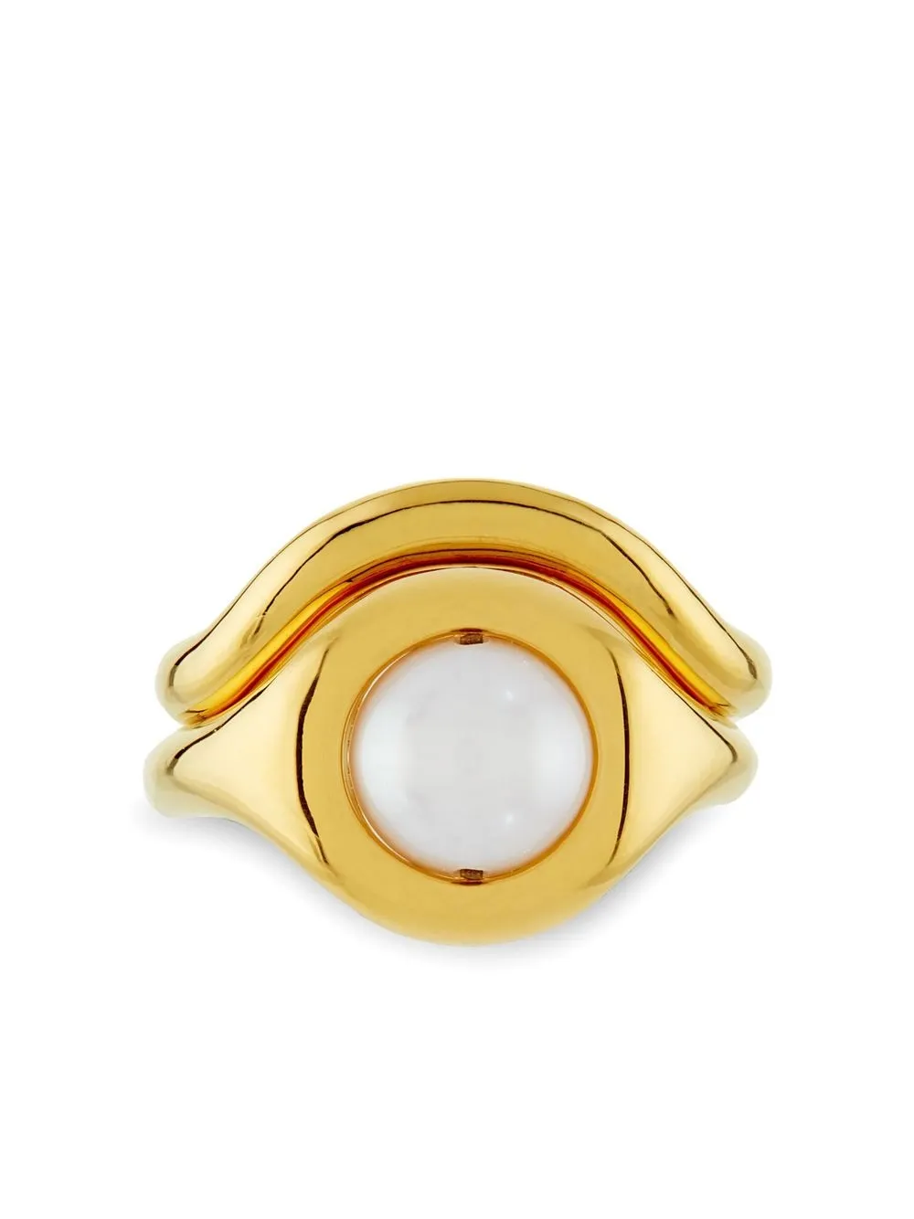 

Charlotte Chesnais anillo Pearl Eclipse - Dorado