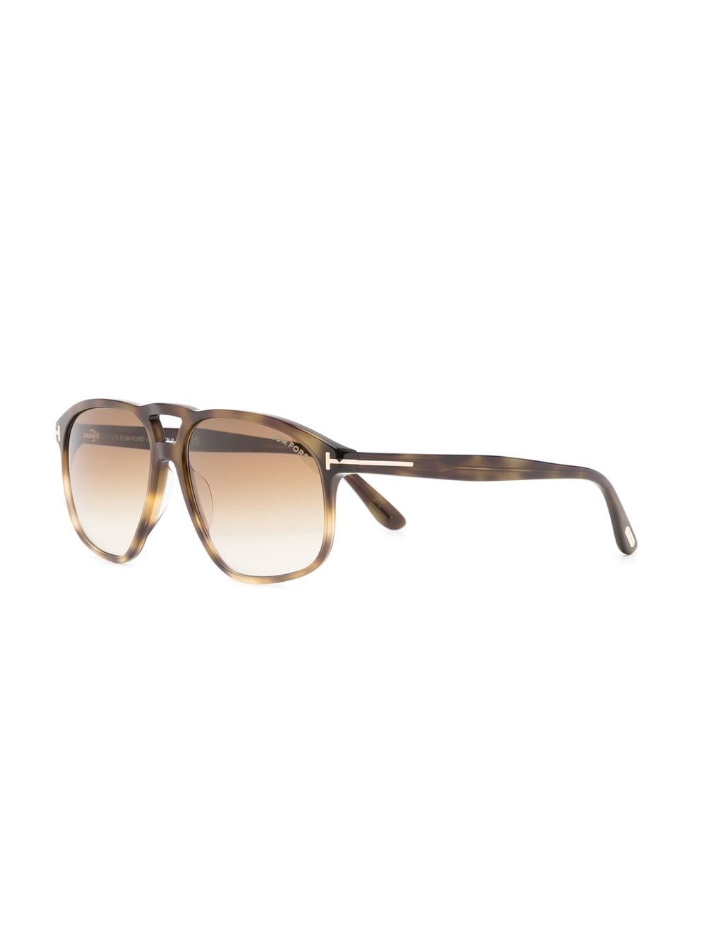 TOM FORD Eyewear Zonnebril met rond montuur - Bruin