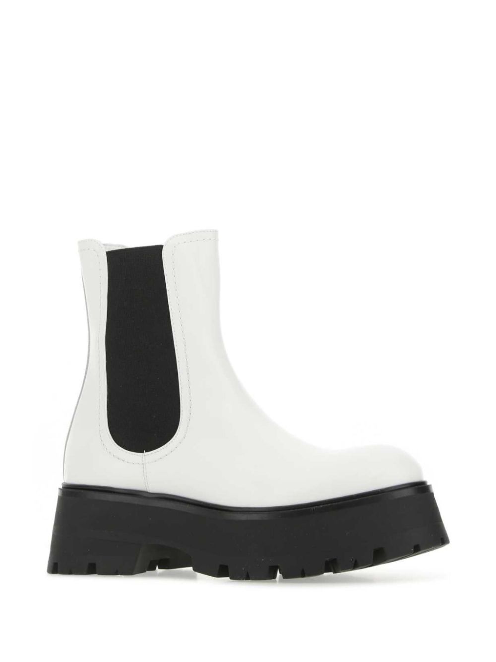 Alexander McQueen chunky-sole leather boots - White