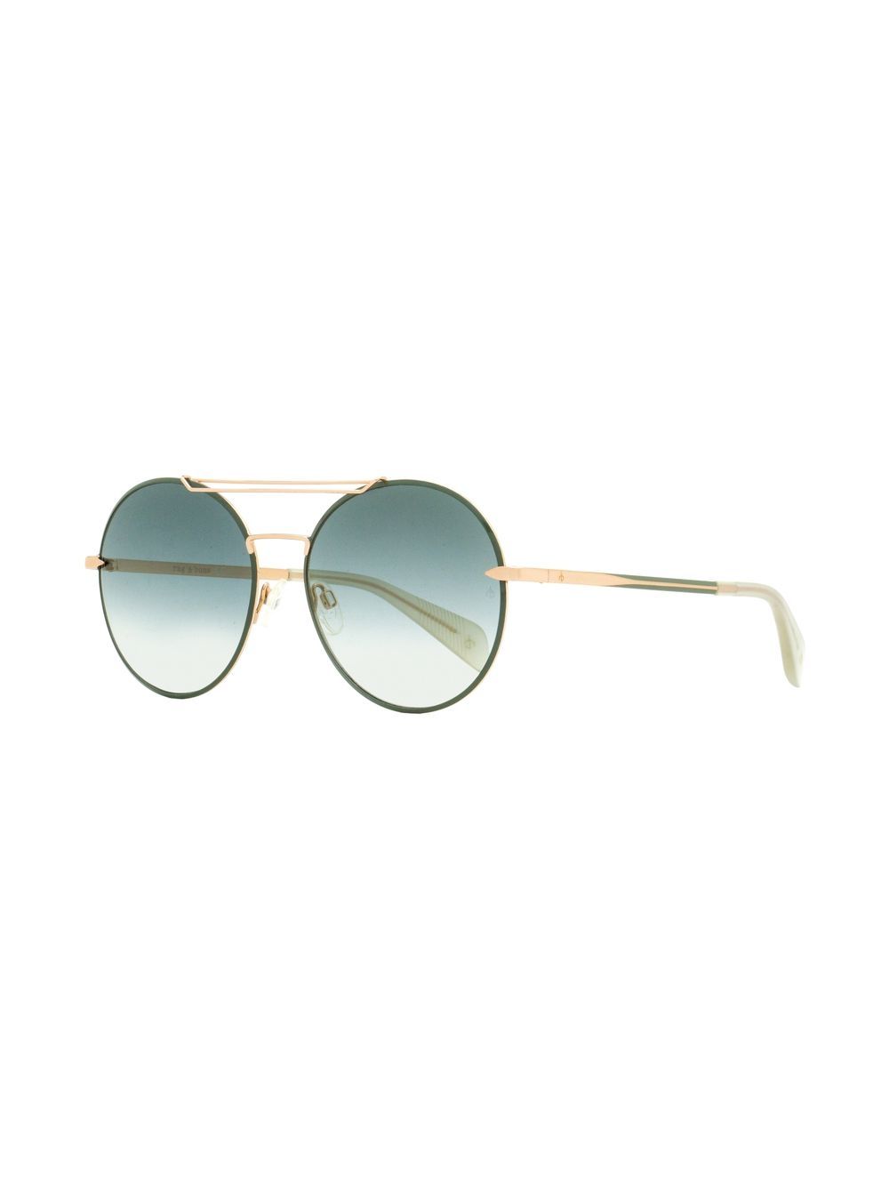 RAG & BONE EYEWEAR Zonnebril met rond montuur - Goud