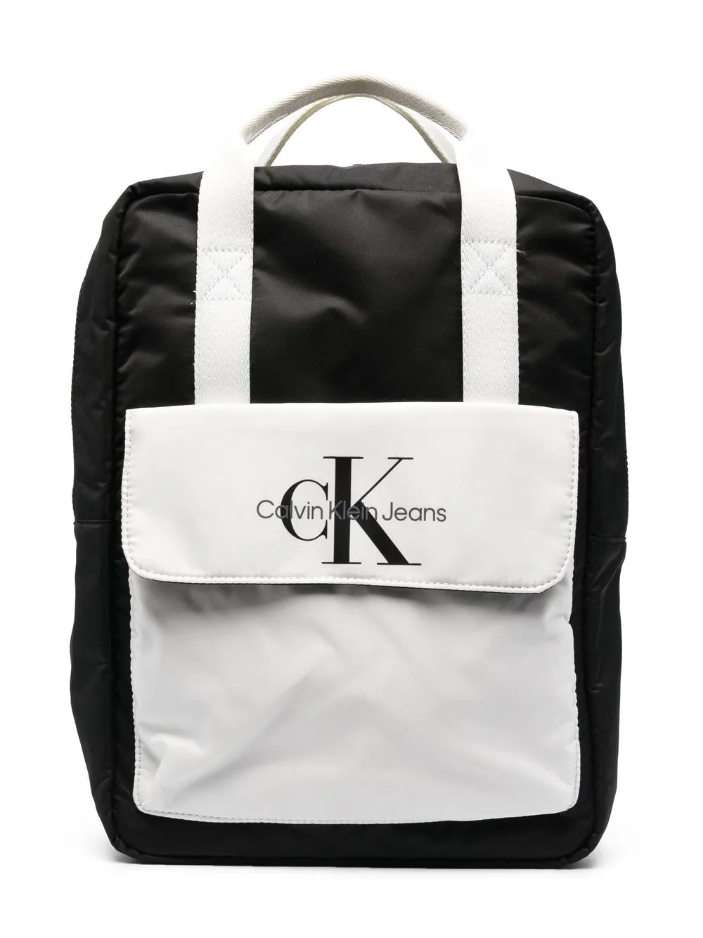 

Calvin Klein Kids logo-print zip-up backpack - Black