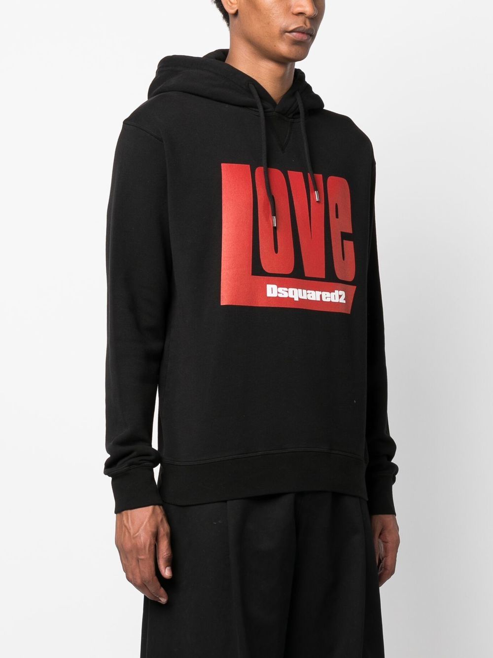 Cheap DSQUARED2 logo-print pullover hoodie Men